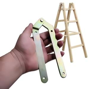 Ahşap Merdiven Menteşe Katlanır Galvenize Ağır Hizmet Yedek Kiti - Tavan arası Merdiven Aksesuarları için, V Merdiven Pivot Çubuk Eklentisi Altın Sarı 2 Adet