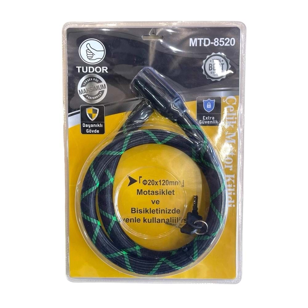 Motosiklet Kilidi Pro 120cm*22mm Çelik Motosiklet Kilidi Sağlam Motosiklet Kilidi 120cm*22mm