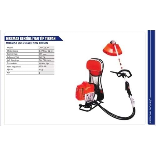 Benzinli Çim Biçme Makinası Sırttan Tırpan Pro IBELTECH