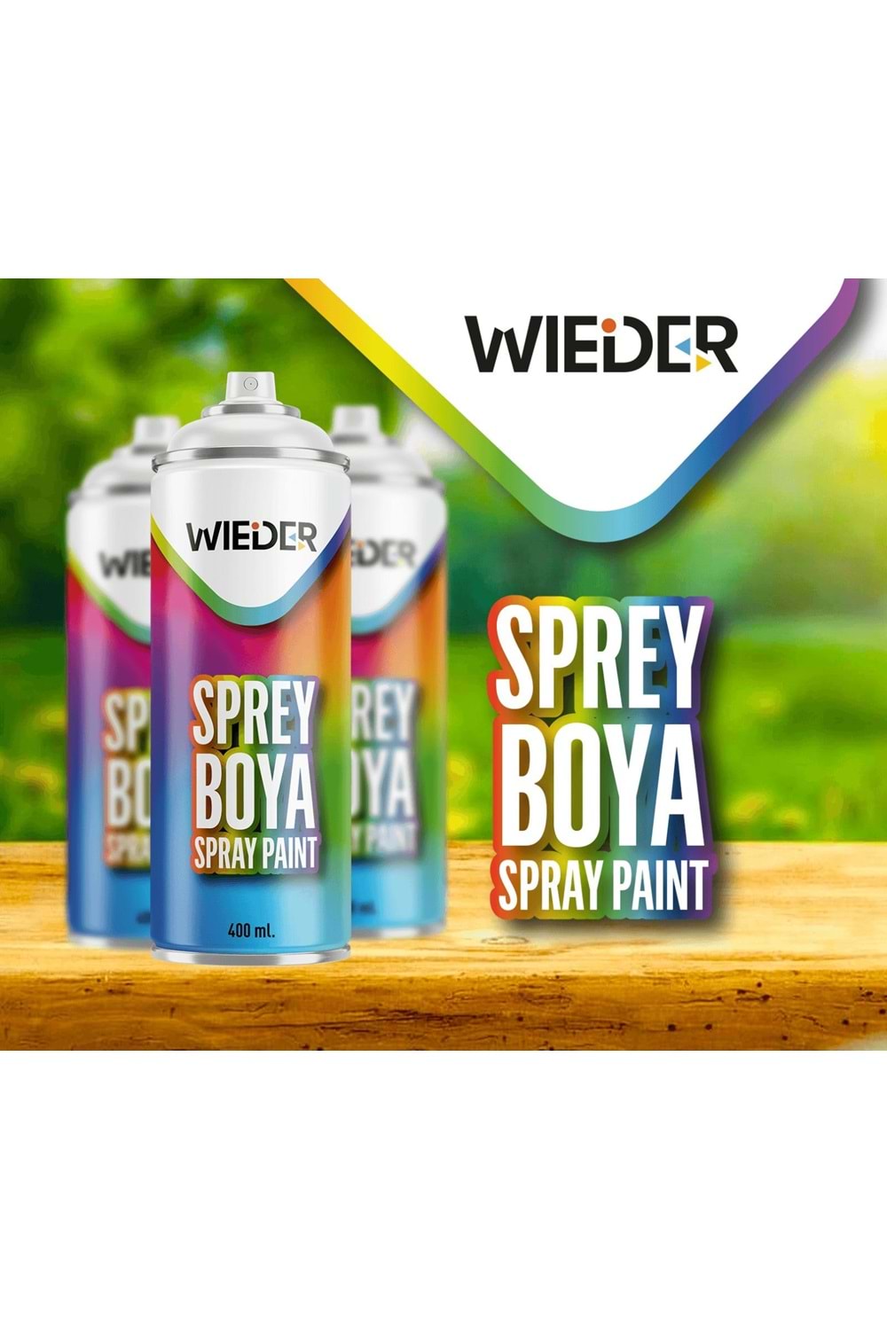 Sprey Boya Parlak Beyaz 400 ML WİEDER