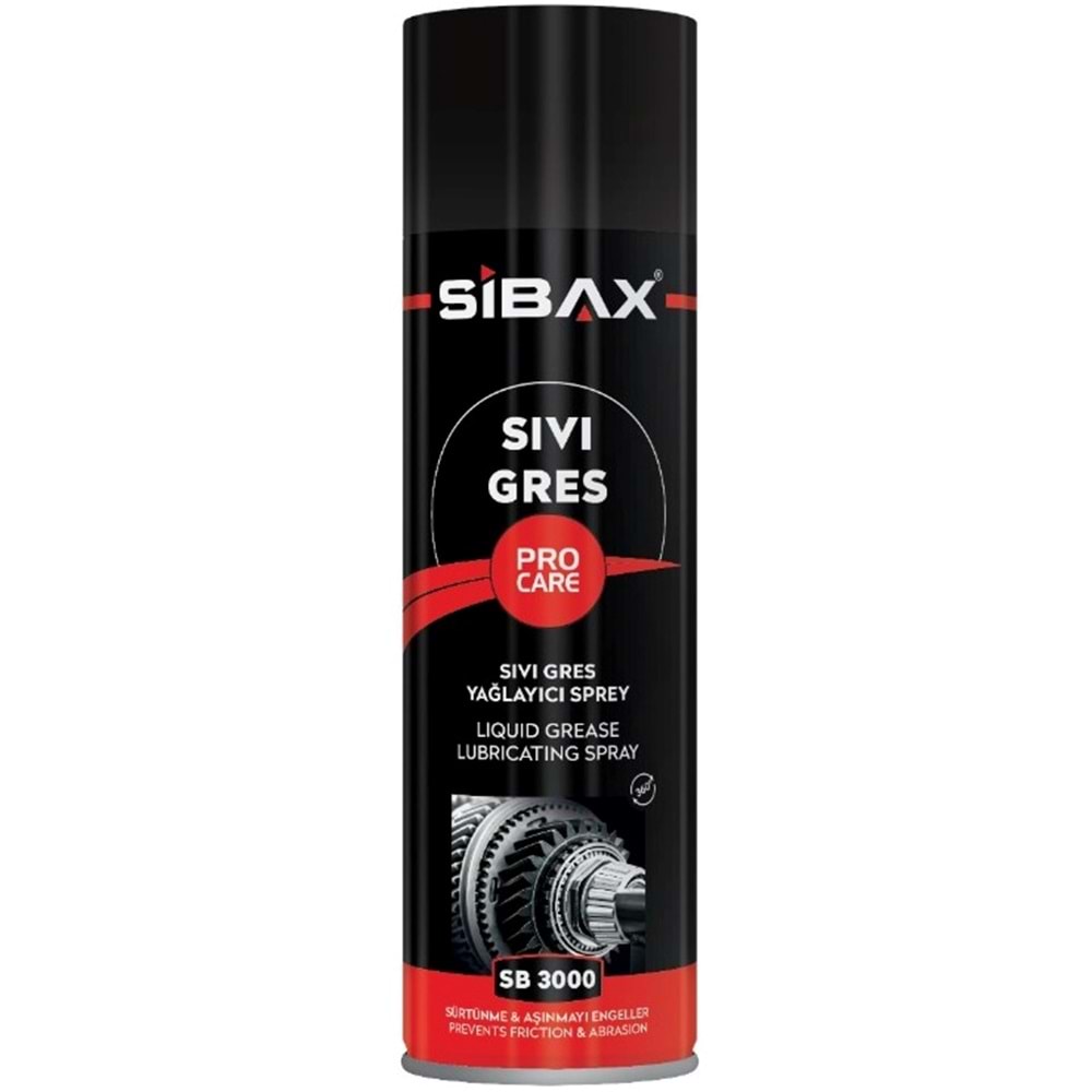 Sıvı Gres ve Sızdırmazlık Spreyler Sibax Sb3000 Sıvı Gres ve Sızdırmazlık Spreyler 500 Ml