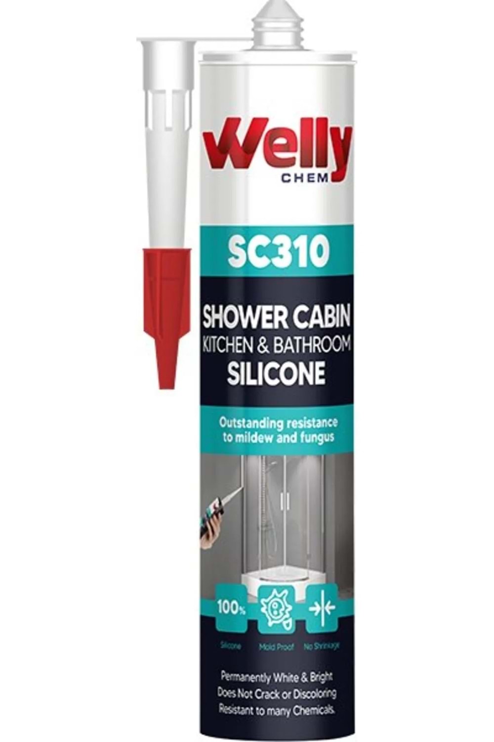Silikon Welly duşakabin silikonu 280 ml şeffaf