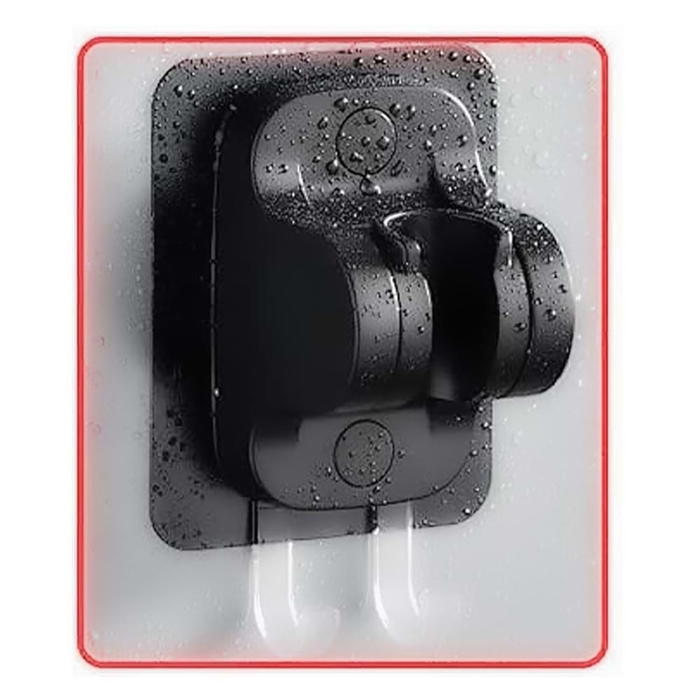 Duş Başlığı Tutucu Ayarlanabilir El Duş Tutacağı Duş Askısı Siyah