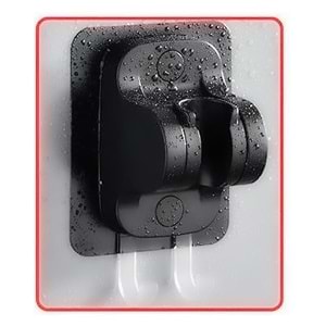 Duş Başlığı Tutucu Ayarlanabilir El Duş Tutacağı Duş Askısı Siyah