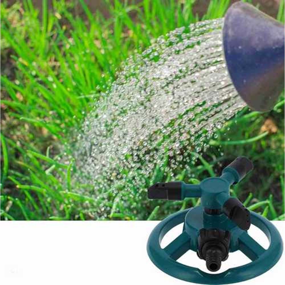 Fıskiye Ayarlanabilir Otomatik 360° Dönebilen 12 Kanal Nozullu Çim Bahçe Sulama Sprinkler Fıskiye