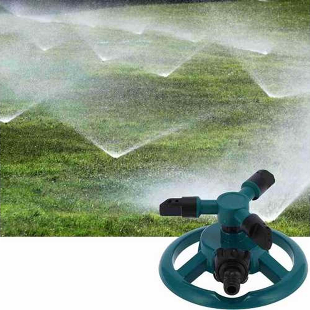 Fıskiye Ayarlanabilir Otomatik 360° Dönebilen 12 Kanal Nozullu Çim Bahçe Sulama Sprinkler Fıskiye