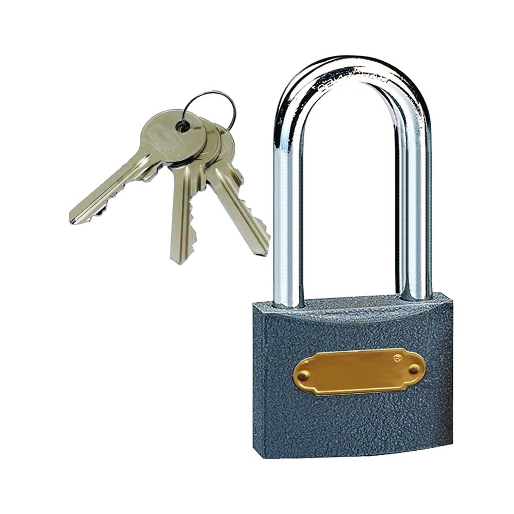 Asma Kilit Star Gri Uzun Asma Kilit 50mm