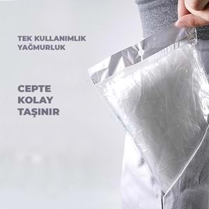 Yağmurluk Kapüşonlu Tek Kullanımlık Pe Yağmurluk