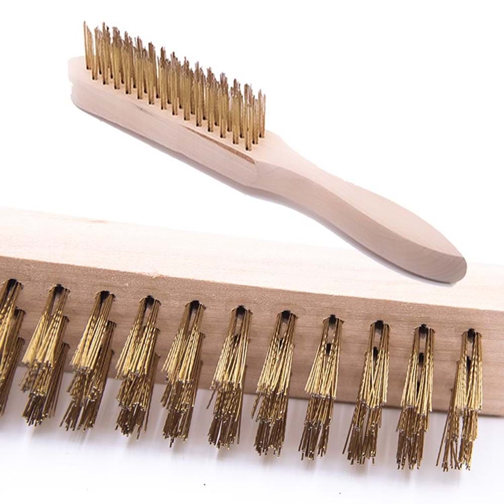 Tel Fırça Ağaç Saplı Paslanmaz Çelik Tel Fırça