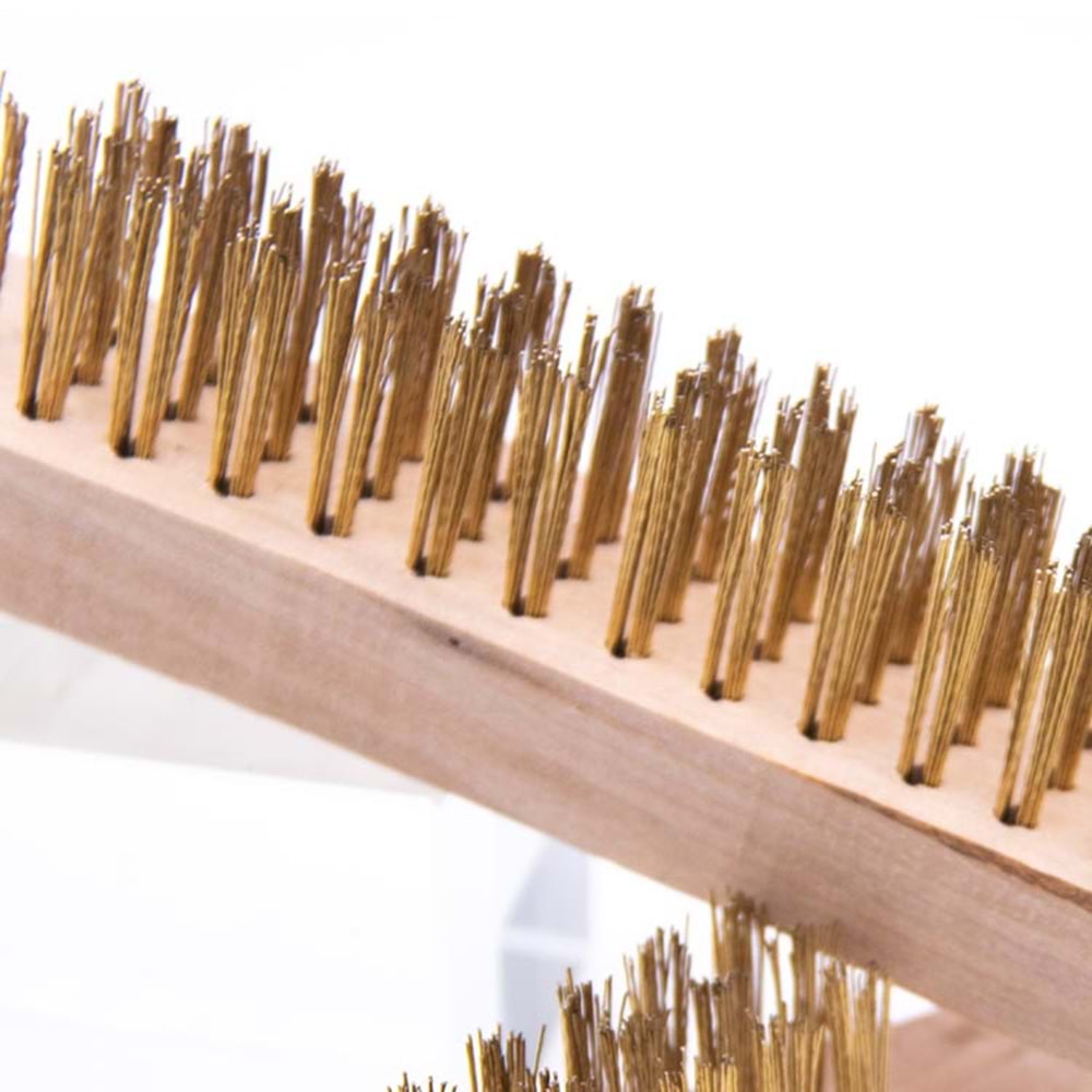 Tel Fırça Ağaç Saplı Paslanmaz Çelik Tel Fırça